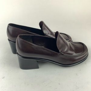 Franco Sarto Brown Leather Loafers